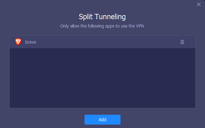 itopvpn split tunnelling: add apps