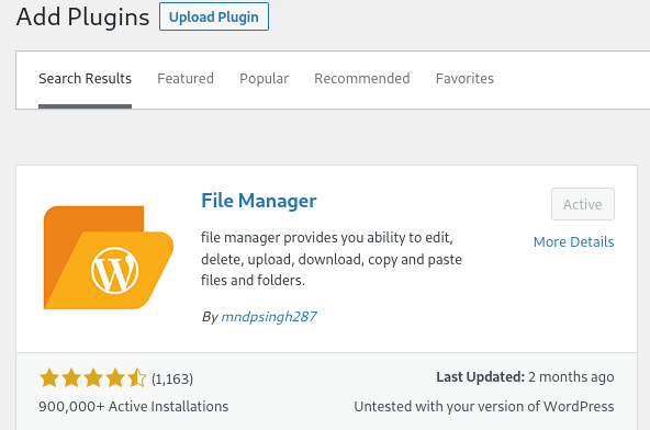 file manager wordpress plugin