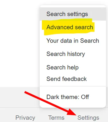 google advanced search