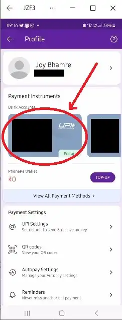 phonepe select payment method